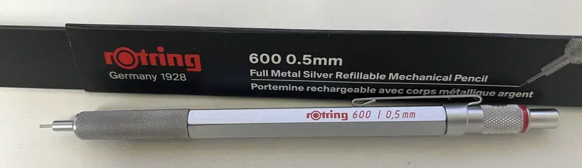 로트링 rotring 600 0.5mm 실버 샤프